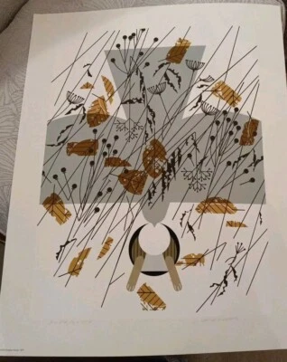 Edición limitada Charley Harper Hare's Breadth Serigrafía 1978 2080/2500 - Sally Blanchard  Foto 1 de 4