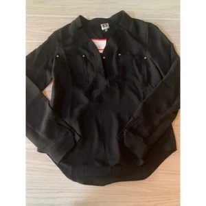 Blusa transparente negra Anne Klein para mujer talla XS - Imagen 1 de 7