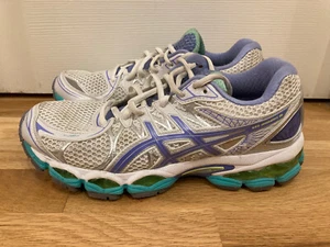 Asics Gel Nimbus 16 Womens 8.5 Walking Running Shoes White/Periwinkle/Mint - Picture 1 of 7