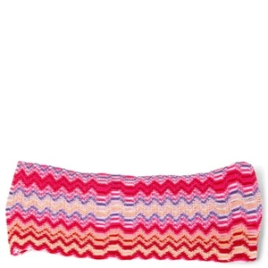 66026 auth MISSONI pink red wool blend ZIG ZAG Headband One Size - Picture 1 of 6