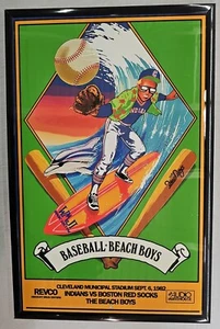 The Beach Boys 1982 Cleveland Stadium Concert Poster 11 X 17 Framed - Picture 1 of 2
