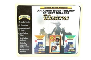 Vintage 1989 Audio Book Trilogy Of Best Sellers Westerns L'AMOUR & MAX BRAND NEW - Imagen 1 de 4