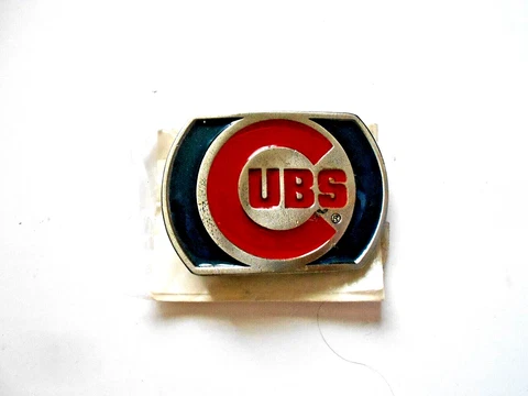 MLB Chicago Cubs Enameled Metal Belt Buckle Cover