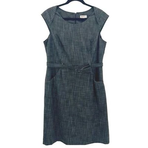 Merona Sheath Dress Womens size 14 Gray Knee Length Lined - Picture 1 of 9