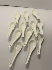 Vintage White Bone China Soup Spoons Set Of 23 In Box - Picture 1 of 6