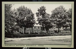 Postcard Martinsville Sanitarium Martinsville Indiana Real Photo Silver Border - Picture 1 of 9