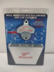 Miller High Life Wall Mount Bottle Opener & Cap Catcher - Starr X - Discontinued - Picture 1 of 2