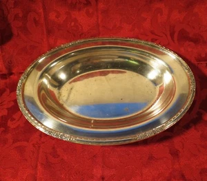 Vintage Silver Plate Rose Trim Vegetable Tray - Picture 1 of 4