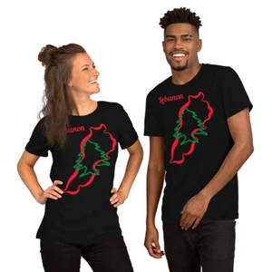 Libanon Kurzarm Unisex T-Shirt - Bild 1 von 5