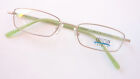 Brille Brillenfassung schmale Form rechteckig silber matt grn leicht Gr. M