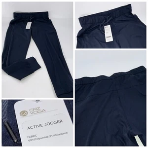 CRZ Yoga Active Jogger Pants M Women Navy Blue Nylon Elastane NWT YGI D2-143 - Picture 1 of 10