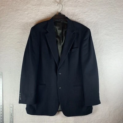 Chaqueta Abrigo Deportivo Oscar de la Renta Para Hombre Lana Cachemira Azul Talla 44L 8759 Foto 1 de 4