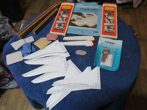 Job Lot Vintage Sewing Accessories Tracing Paper + Wheel - Tape Maker - Chalks - Picture 1 of 9