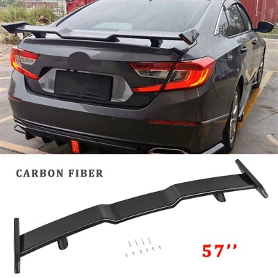 For Nissan Altima Coupe 1993-2024 Carbon TRD Style Rear Trunk Spoiler Wing Lip - Image 1 of 4