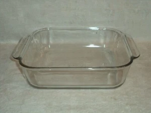 Cazuela cuadrada Pyrex 2 quilates transparente 8x8x2 brownie hornear #222 sin tapa B2 - Imagen 1 de 4