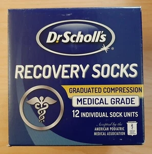 Paquete de 12 calcetines de recuperación Dr Scholls compresión graduada grado médico negros PEQUEÑOS - Imagen 1 de 3