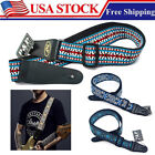 Embroidery Bohemian Cotton Electric Acoustic Guitar Belt Adjustable Soft Strap