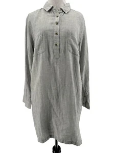 Marine Layer Women's Gray Long Sleeve Quinn Popover Dress Size XL - Picture 1 of 5