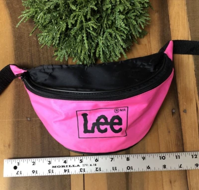 Riñonera vintage años 90 LEE Jeans NEÓN Rosa Cintura Bolsa Cinturón Bolso Y2K Foto 1 de 4