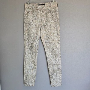Express Skinny Mid-Rise Snakeskin Print Metallic Foil Skin Denim Jeans / 00R - Bild 1 von 14