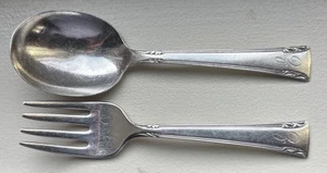 Serenity by International Sterlingsilber Baby Gabel & Löffel Set 2 Stück "Z" - Bild 1 von 4