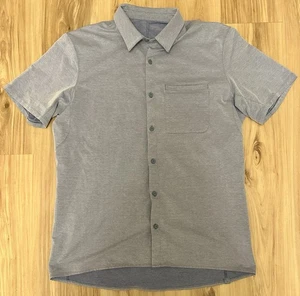 Camisa azul Lululemon manga corta abotonada - para hombre talla XXL 2XL - Imagen 1 de 5