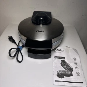 Oster 8” gofrera belga antiadherente con control de temperatura plateada CKSTWF2000 - Imagen 1 de 4
