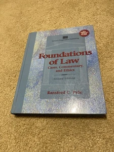 FOUNDATIONS OF LAW: CASES, COMMENTARY AND ETHICS By Ransford C. Pyle Free Ship - Picture 1 of 4