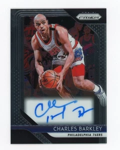 2018-19 Panini Prizm Charles Barkley AUTO CLEAN CARD HOF SIXERS COMBINED SHIP - Bild 1 von 2