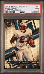 2023 Topps Composite Resurgence Eddie George #80 Superfractor 1/1 PSA 9 - Picture 1 of 2