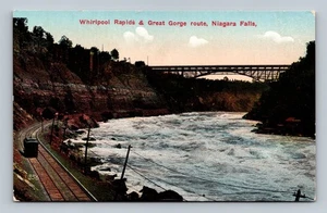 Vintage Niagarafälle Whirlpool Stromschnellen & Great Gorge Route Postkarte - Bild 1 von 2