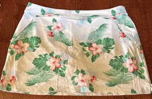Tommy Bahama Island Zone Hibiscus Tropical Floral Skort Skirt Women's Size XL - Picture 1 of 9