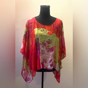 West End - schicke mehrfarbige Damen Tunika Top One Size - Bild 1 von 6