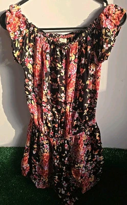 Mameluco Mujer O'neill Talla Pequeña Negro Rosa Naranja Patrón Floral Foto 1 de 4