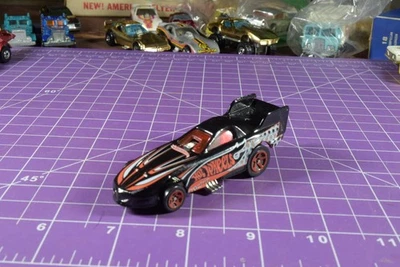 Hot Wheels Mattel Inc 1977 negro Funny Car dragster Malasia Foto 1 de 4