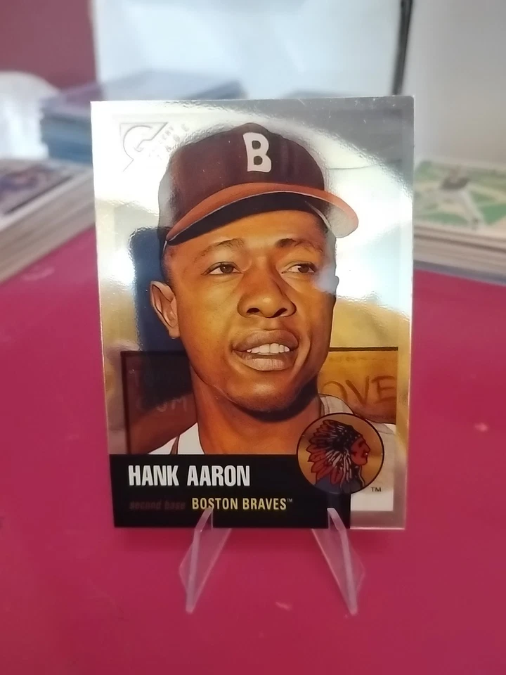 1999 Topps Gallery #TH1 Hank Aaron Heritage Proofs Boston Braves - Image 1 of 2
