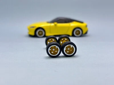 R383 风火轮 1/64 套装真骑手 # 星黄色 10 毫米长橡胶车轮 — 第 1/4 张图片