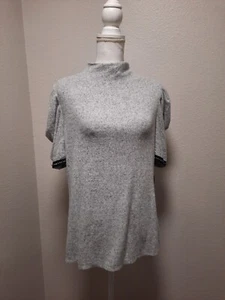 Parallel Skies Womens Heather Grey Pullover Short Sleeve Sweater Top Size Med. - Picture 1 of 5
