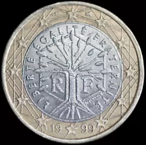 1 euro coin 1999 France ( circulated ). # 002 - Picture 1 of 2