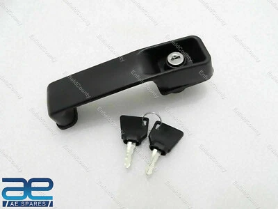 Fits For Jcb 3DX 3CX Black Plastic Door Lock Handle With 2 Keys - Image 1 of 4