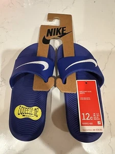 NEW Nike Kawa Slide Sandals Shoes Blue 819352-400 Children’s Size 12c - Picture 1 of 4