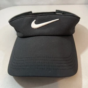 Nike Dri Fit Hat Visor Unisex Black Adult Golf Running Tennis Pickle Ball - Picture 1 of 11