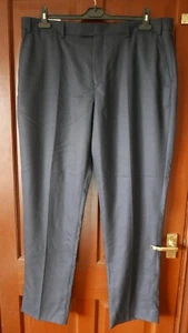 John Lewis Men's Super 100 Trousers, Size 42L, Regular Fit, Navy Birdseye, BNWT - Picture 1 of 4