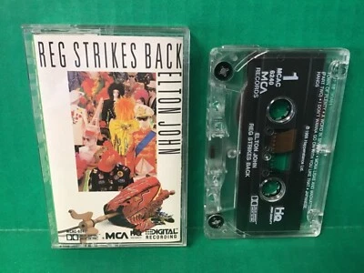 ELTON JOHN - Reg Strikes Back - 1988 Rock Cassette Tape, (Rare OOP) - Image 1 of 3