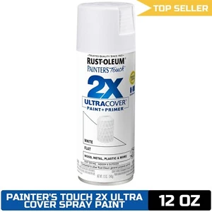Rust-Oleum 334021 Painter's Touch 2X Ultra Cover Spray Paint, 12 oz, Flat White - Picture 1 of 12