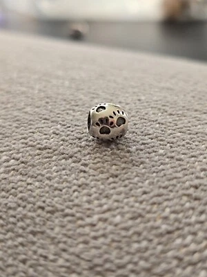 Chamilia Plata Esterlina Corazón Perro Animal Pata Estampado Redondo Dije Cuentas Foto 1 de 3