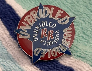 RR Red Robin Restaurants Lapel Pin Rare Vintage Unbridled White Blue - Picture 1 of 1
