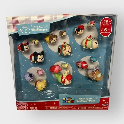 Tsum Tsum Disney 100 Pacote de Férias Reimaginado Retrô 18 - Figuras 2023 NOVO EM FOLHA - Imagem 1 de 3