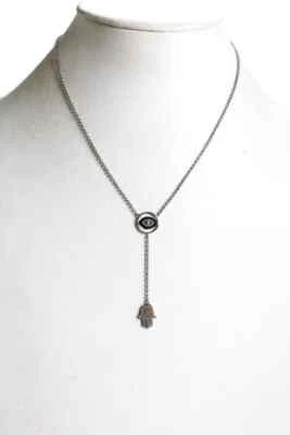 Collar colgante Rarities para mujer de plata esterlina turquesa diamante mal de ojo 18" Foto 1 de 4