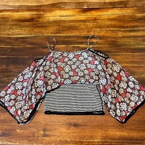 Save The Queen Mesh Nylon Long Sleeve Top Size L - Picture 1 of 4